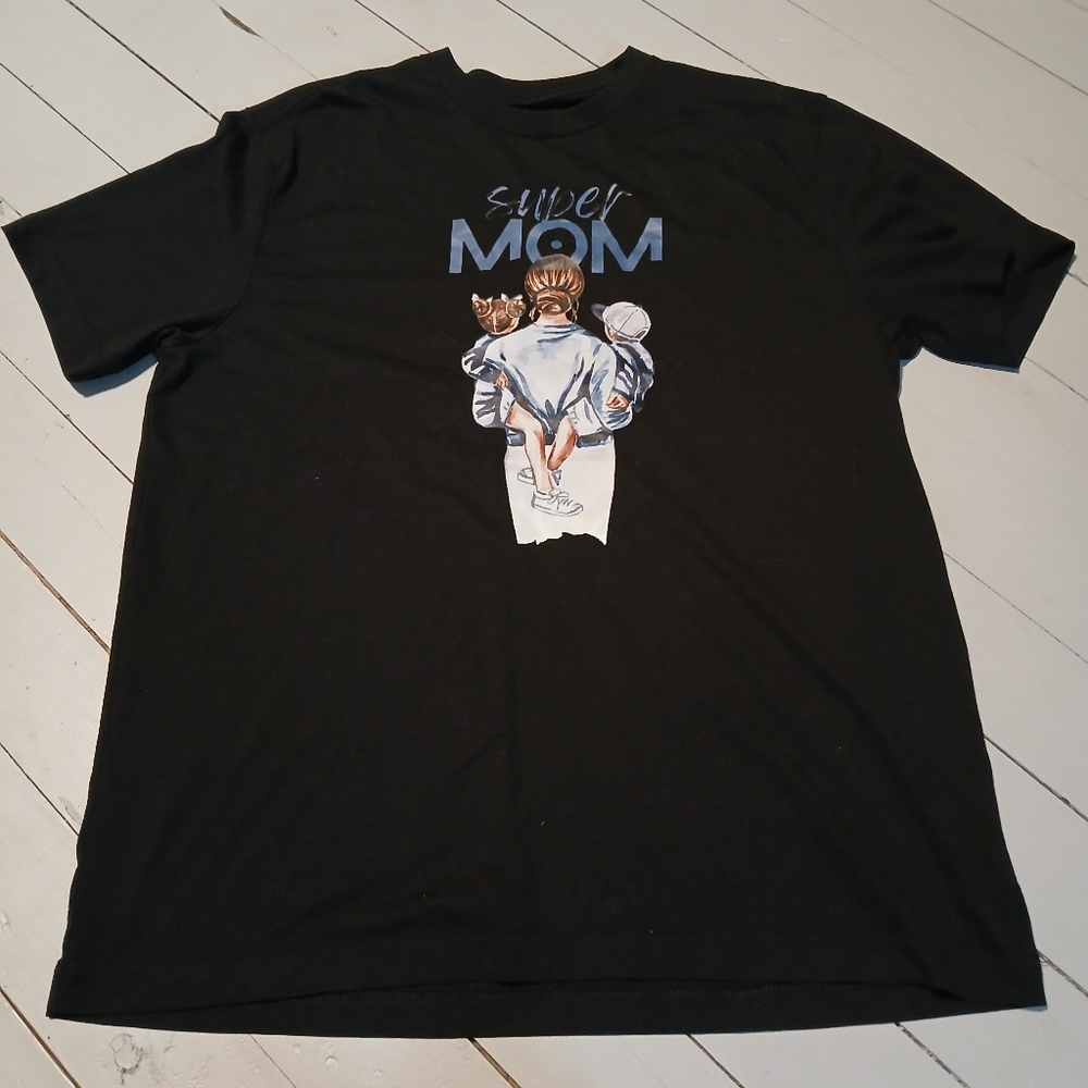 George Black Short Sleeve Tee with Graphic Design